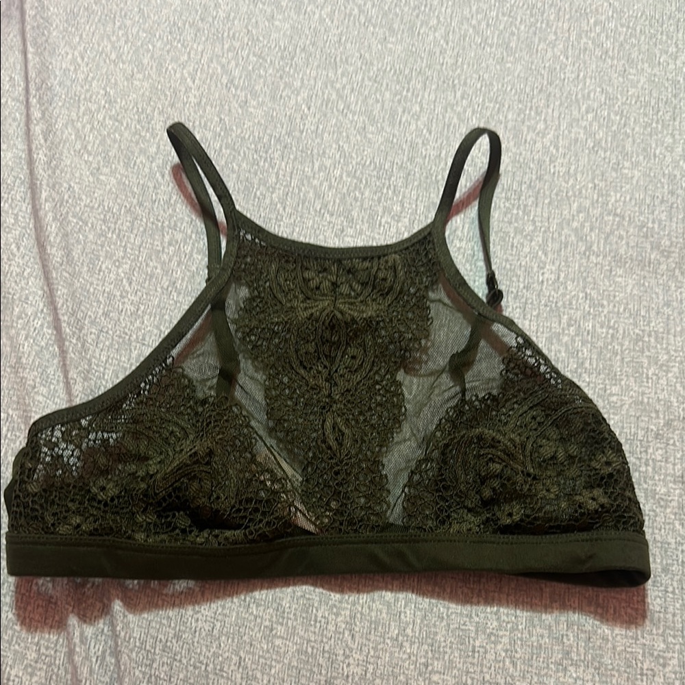 Victoria’s Secret Lace Bralette in Olive Green